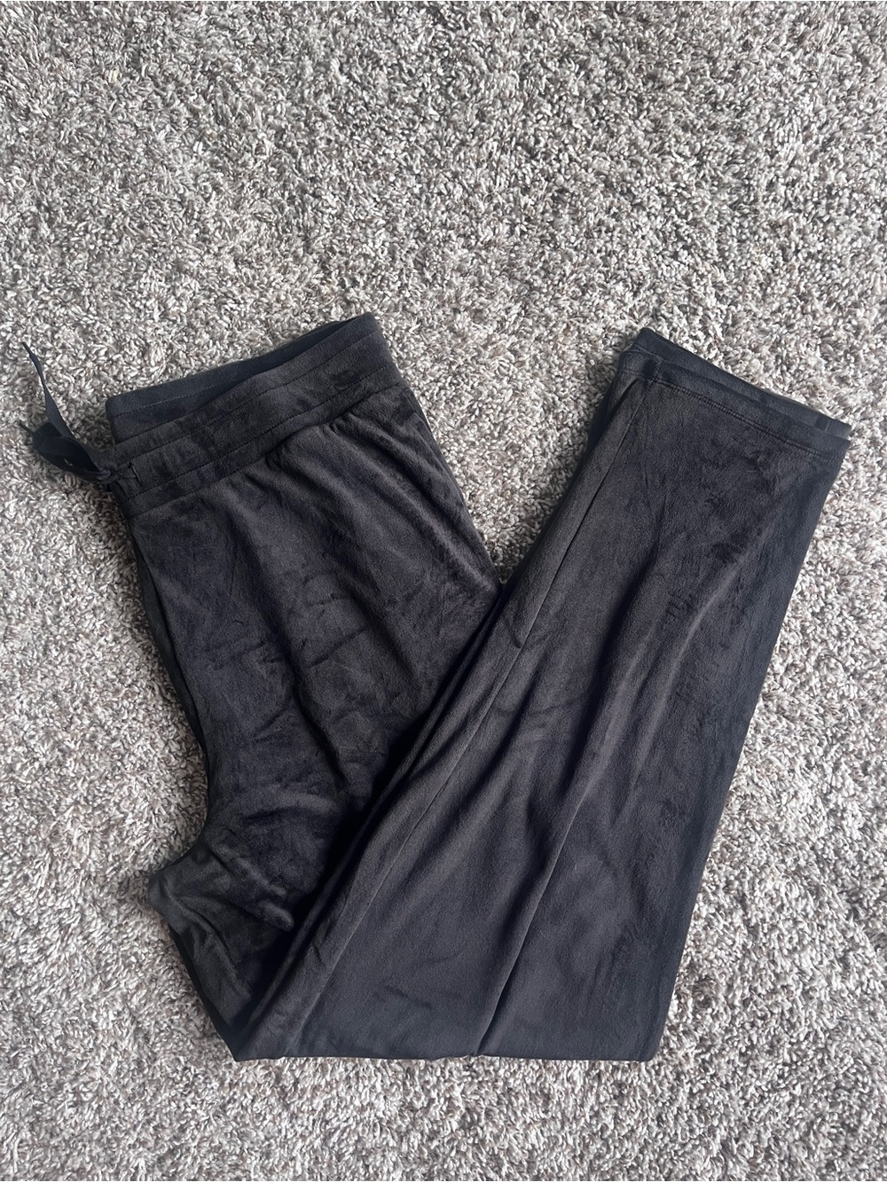 Cuddl Duds Black Plush Fleece Pull-On Lounge Pants